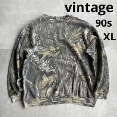 US古着 90s XL リアル ツリーカモ ビンテージ スウェット シャツ