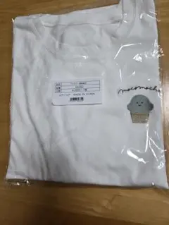 ほっこりモコモカ　サボテン刺繍 ホワイトTシャツ(Sizeフリー)