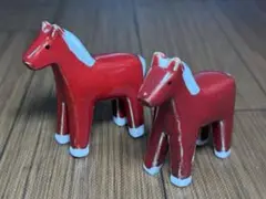 【未使用】北欧 ダーラヘスト オブジェ 置物 陶器 インテリア 2体セット