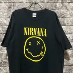 希少 NIRVANA SMILE Tシャツ 00s ニルヴァーナ スマイル 黒