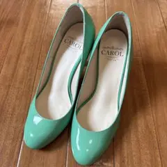 CAROL ターコイズ ハイヒールパンプス