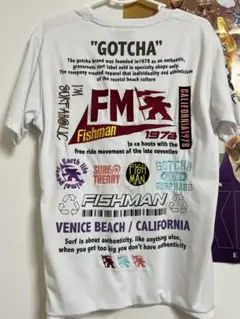 GOTCHA ホワイト Tシャツ TEAM FISHMAN