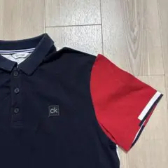 Calvin Klein ネイビー/レッド ポロシャツ