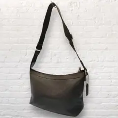COACH コーチ ショルダーバッグ レザー 本革 ダークブラウン 茶色