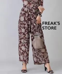 【匿名配送】 FREAK'S STORE ◆ 更紗柄プリントワイドパンツ