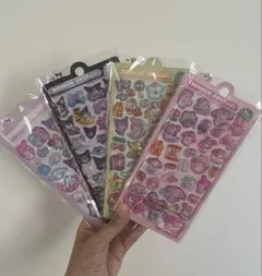 ボンボンドロップシール　3D 立体　ぷくぷくシール4枚セット　数量限定