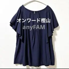 エニィファム any FAM とろみブラウス エンブロイダリーレース刺繍 洗える