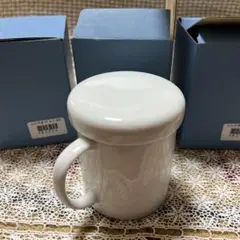 フタ付きマグカップ003 K202 3セット 白磁