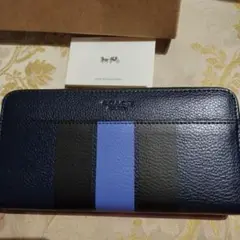 COACH 長財布 ネイビー/ブルー/ブラック本日セール