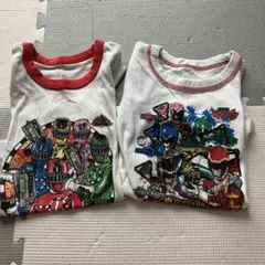 トッキュージャーとキョウリュウジャー肌着 90cm ホワイト/レッド