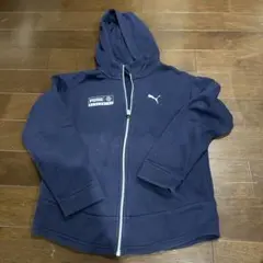 PUMA ネイビー フルジップ パーカー L/12-13Y