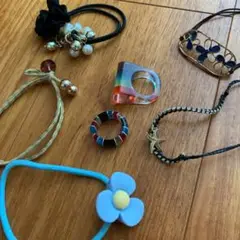 キッズ リング ブレスレット 髪留めゴム セット