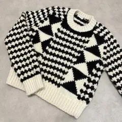 サンローラン Saint Laurent ニット セーター トップス 白 黒