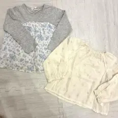 2枚set 長袖　薄手トップス　100