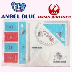 A349【非売品】JAL ノベルティ　エンジェルブルー　ステーショナリーセット