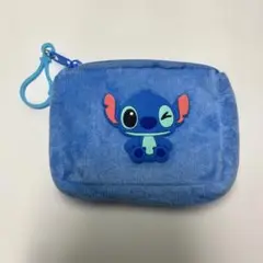 【新品】ディズニー　スティッチ フリースポーチ 青