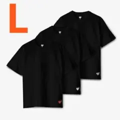 ヒューマンメイド購入正規品　パックTシャツ　3枚入り　ブラック　L
