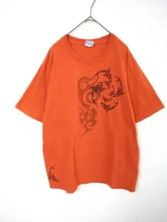 クレイジーシャツ　Crazy shirts　Tシャツ　メンズM　オレンジ　綿