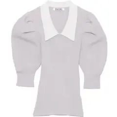【正規品】snidel コントラストスリーブニットプルオーバー