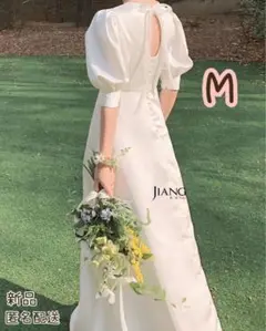 ✨ウェディングドレス ●フォトウェディング● 二次会 花嫁 白 結婚式 M