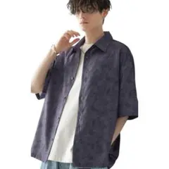 【極美品】アンカースミス ペイズリールーズベーシック レギュラーカラーシャツ L