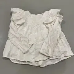 ZARA フリル付きホワイトシャツ 9-12ヶ月