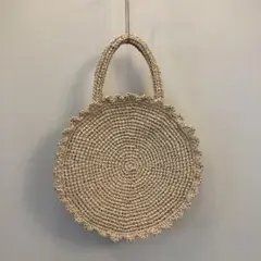 Sulci スルシィ 手編みバッグ 円形ハンドバッグ