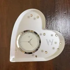 WEDGWOOD ハート型置時計 透明