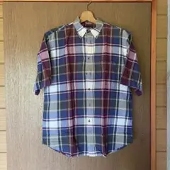 ROUNDTREE & YORKE 半袖チェックシャツ M US 古着 美品