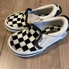 VANS 14cm チェッカー スリッポン　スニーカー ベビー