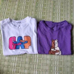 ユニセックス子供用ギャップTシャツ2枚セット