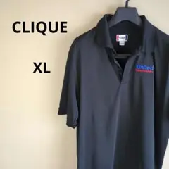CLIQUE 半袖ポロシャツ 吸水速乾 大きいサイズ ブラック XL
