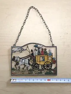 ピューター絵の駅馬車