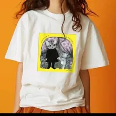 ヒグチユウコさん♡ふたりのねこ♡イラストプリントTシャツ Lサイズ