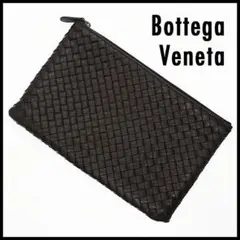 BOTTEGA VENETA クラッチバック ダークブラウン レザー