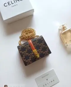 CELINE 名刺入れ ブラウン キャンバス