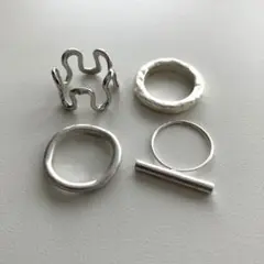リング　シルバー系　4点　おまとめ　セット