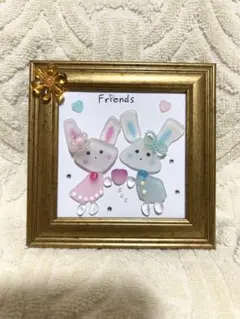 シーグラスアート　うさぎ　ウサギ　フレンズ