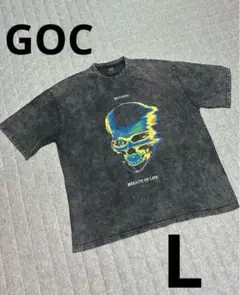 【GOC】スカルプリント Tシャツ　Lサイズ