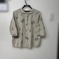 エリフェ ブラウス ベージュ 刺繍