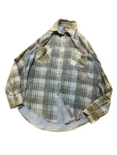 最終値 80s 90s 鬼フェード Dickies プリントネルシャツ 襤褸