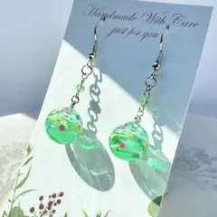 ヨーヨー（メロンソーダ_Ⅴ） レジンピアス／イヤリング
