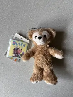 タグ付き　ダッフィー ぬいぐるみバッジ　ぬいば