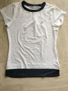 ストライプ模様 ホワイト ネイビー Tシャツ