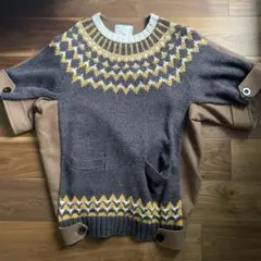 sacai ドッキング ニットコート