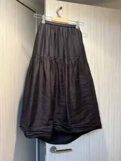 UNITED ARROWS ブラック ティアードスカート 38