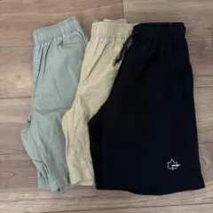 ハーフパンツ 150サイズ　3色セット カーキ ベージュ ブラック