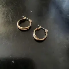 ピンクゴールドピアス