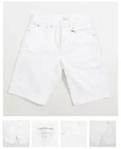 【美品】Calvin Klein Jeans ホワイトショートパンツ 29インチ