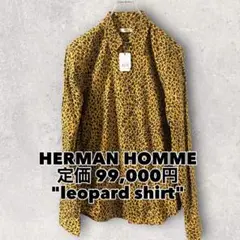 定価9.9 HERMAN HOMME 新品未使用 レオパードシャツ M